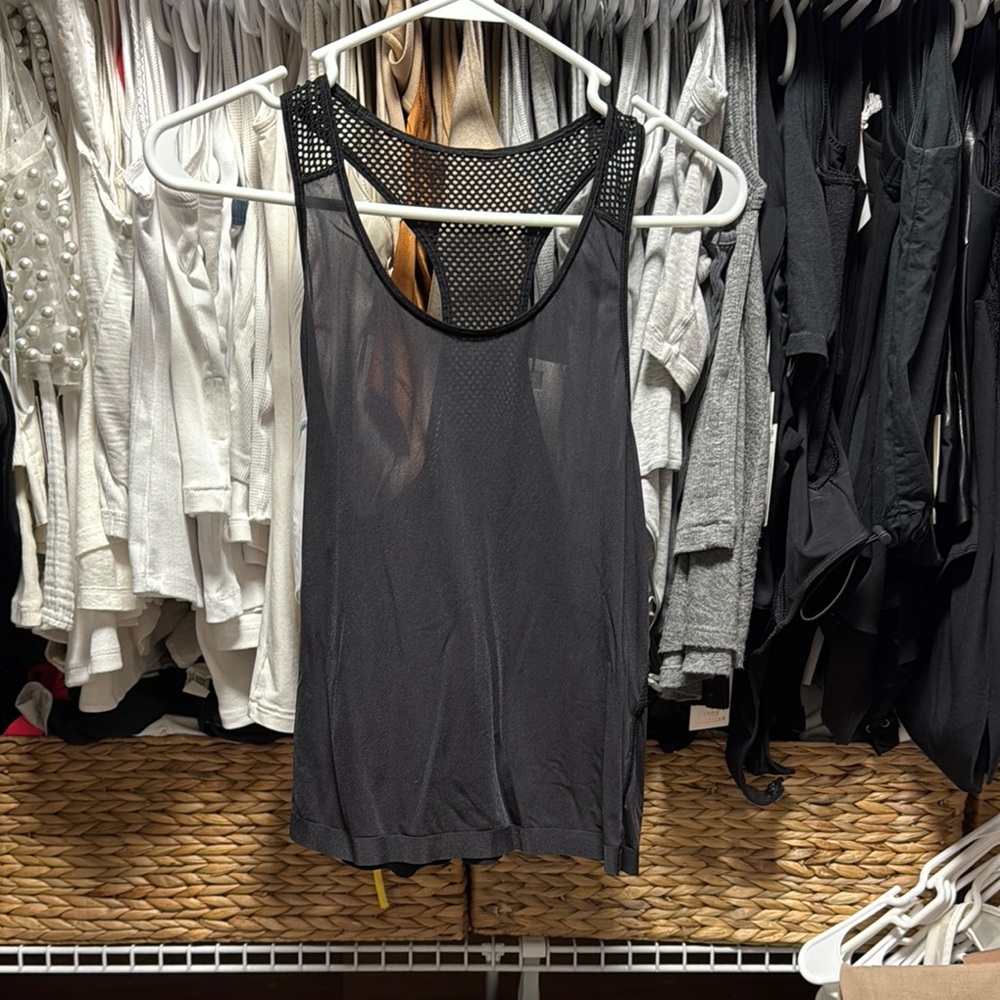 lululemon athletica Black Mesh-Back Athletic Tank